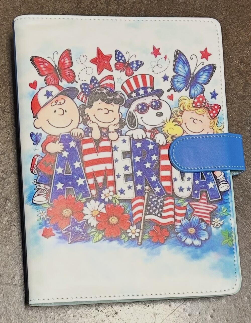 Patriotic Snoopy A5 Binder w/ paper